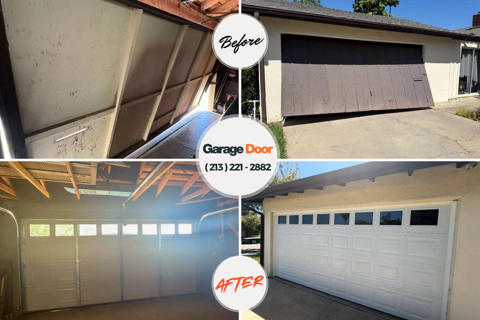 Before and after: garage door repair San Juan County